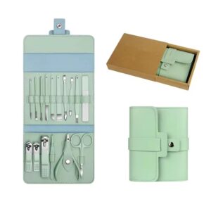 New 16pcs Color Nail Clippers Set Manicure Set Men Women Pedicure Kit Stainless Steel Scissores Tweezer Ear Pick Nail Tool Kit